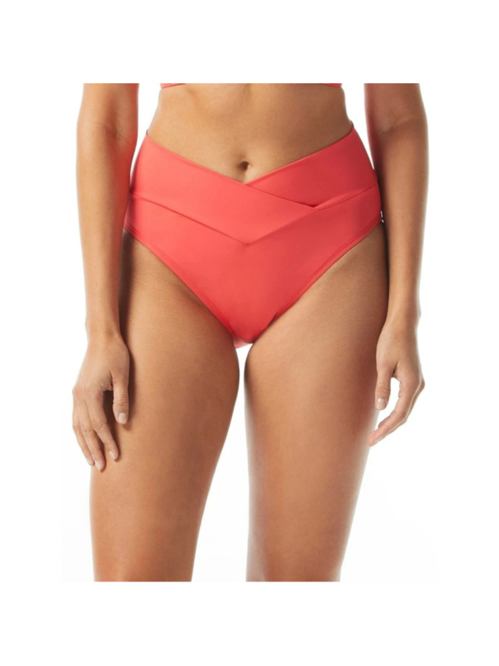 Coco Reef Women's 2XL Coral Pink Solid Crossover Bikini Bottoms Swimwear NWT